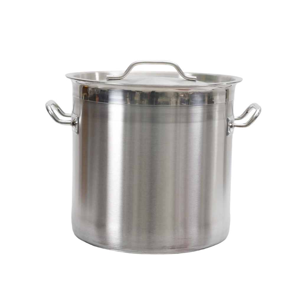 Flared-Rim With Rim/Band Stainless Steel Pot