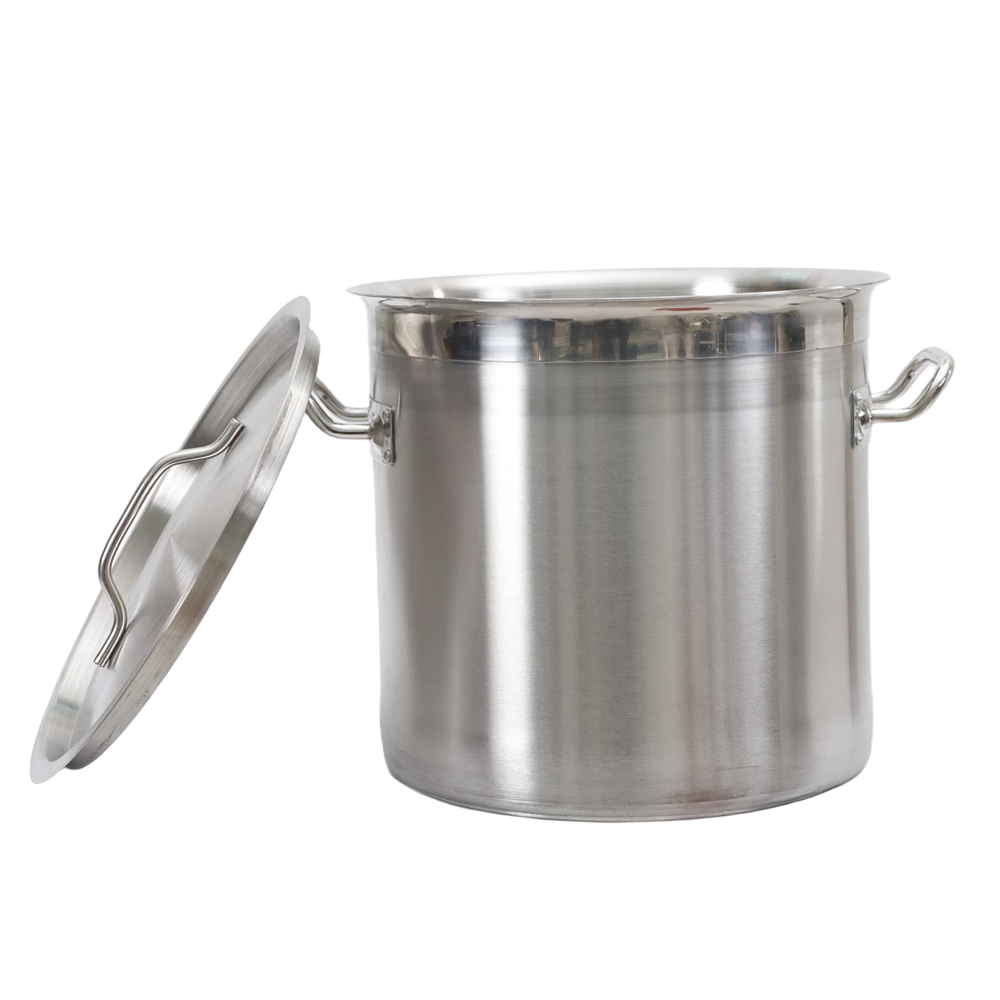 Flared-Rim With Rim/Band Stainless Steel Pot