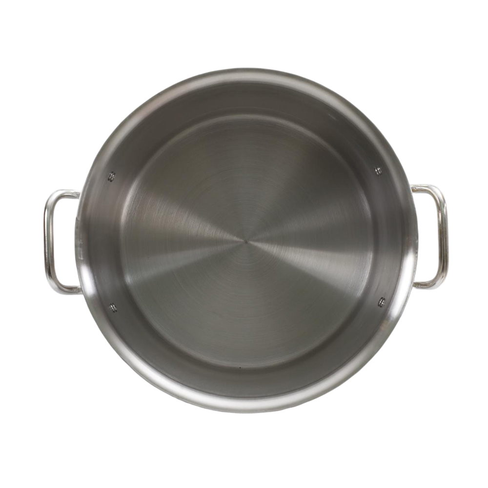 Flared-Rim With Rim/Band Stainless Steel Pot