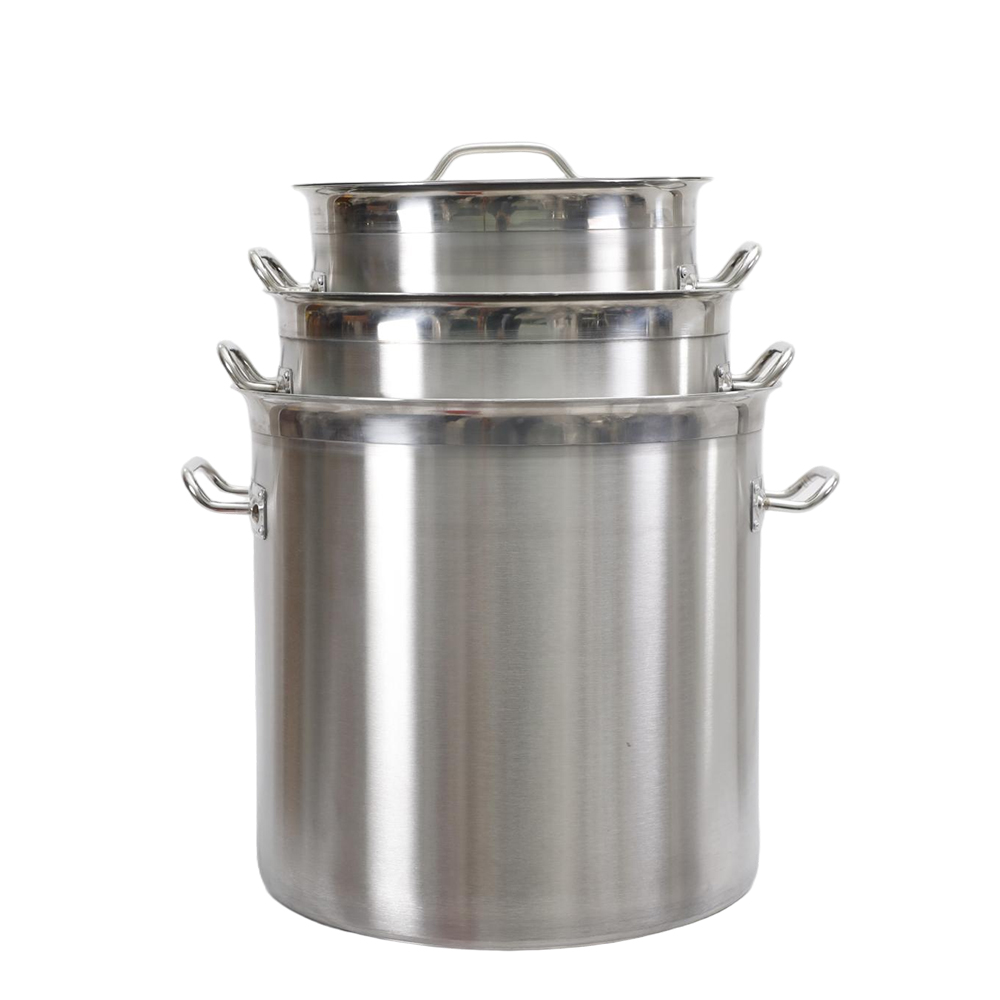 Flared-Rim With Rim/Band Stainless Steel Pot