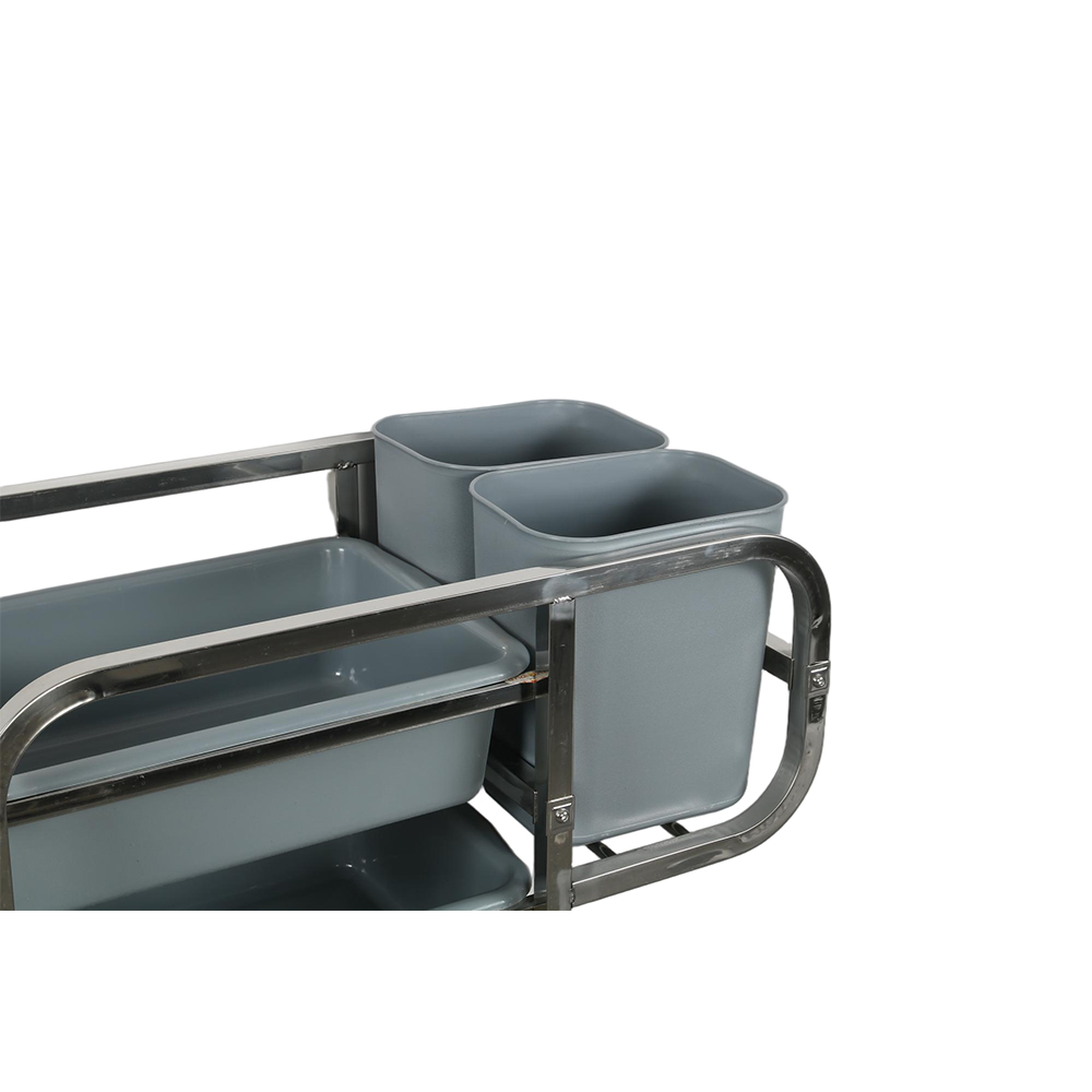 Stainless Steel Square Tube Collection Cart