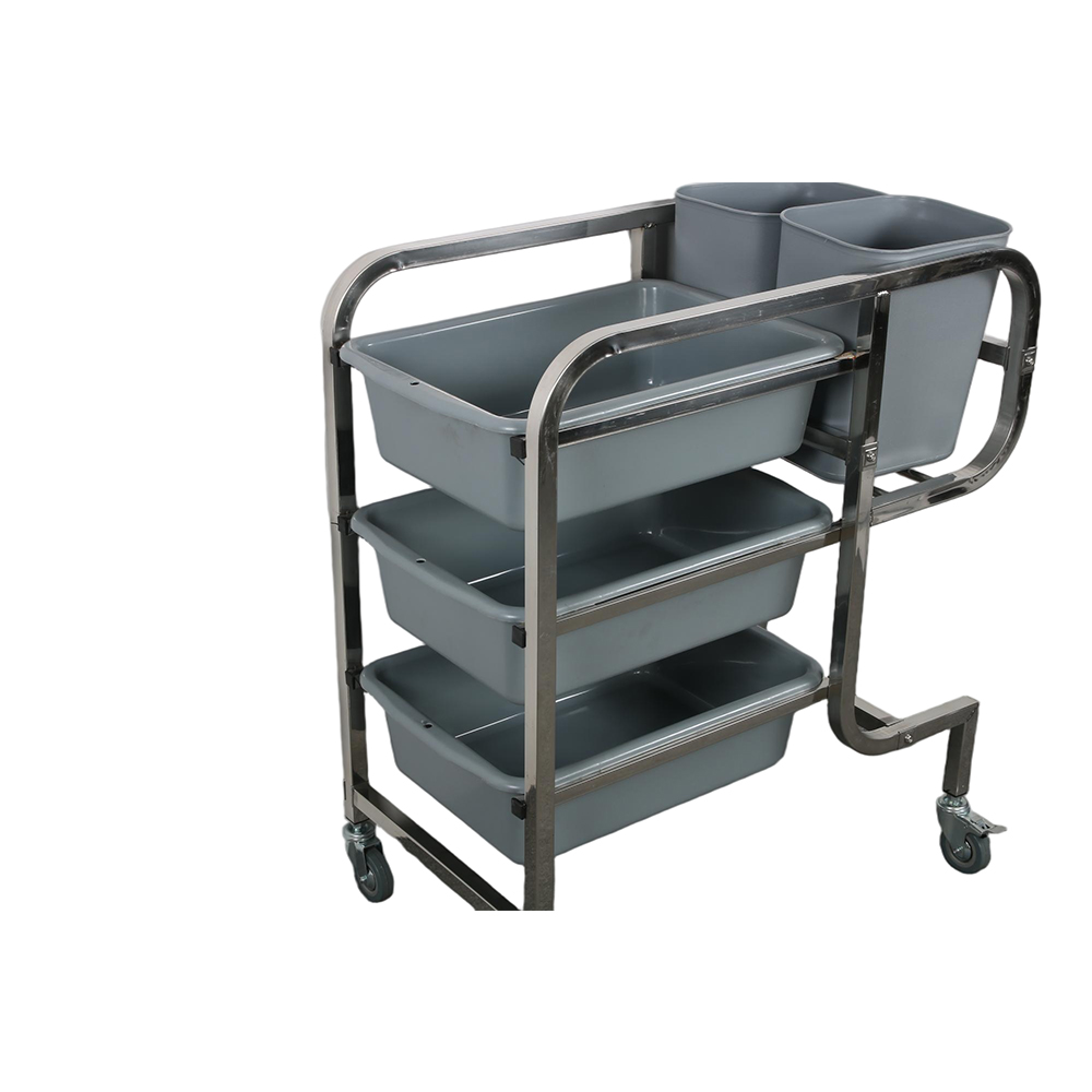 Stainless Steel Square Tube Collection Cart