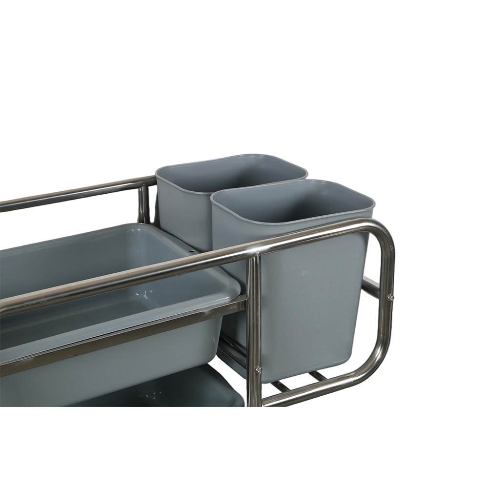 Stainless Steel Round-Tube Collection Cart