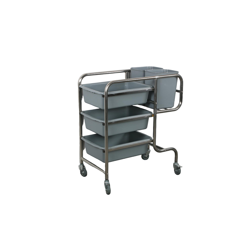 Stainless Steel Round-Tube Collection Cart