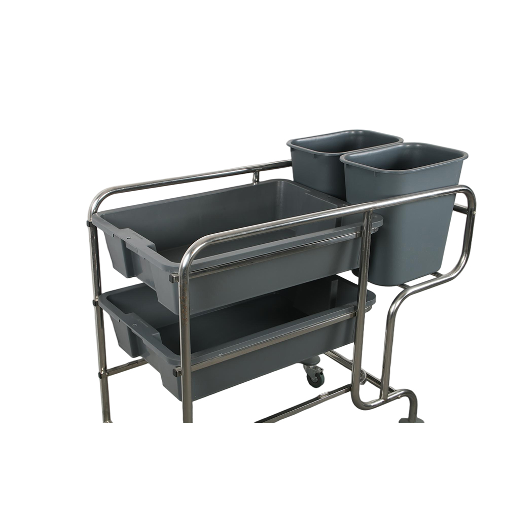 Stainless Steel Round-Tube Collection Cart