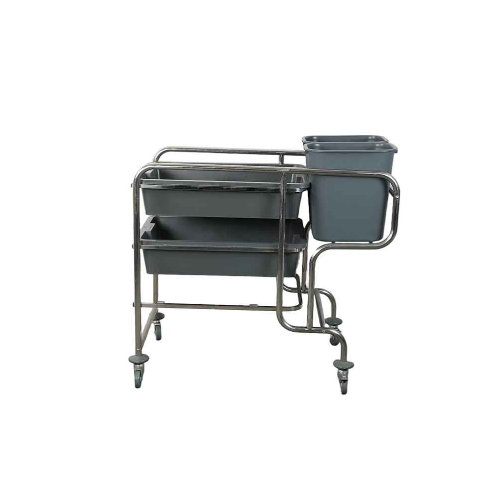 Stainless Steel Round-Tube Collection Cart